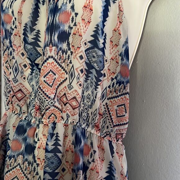 Semi sheer, southwestern, print halter style dress by Francesca’s - Picture 9 of 9